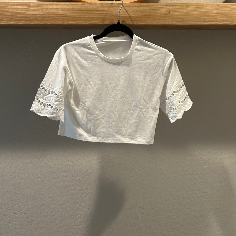 White crop top